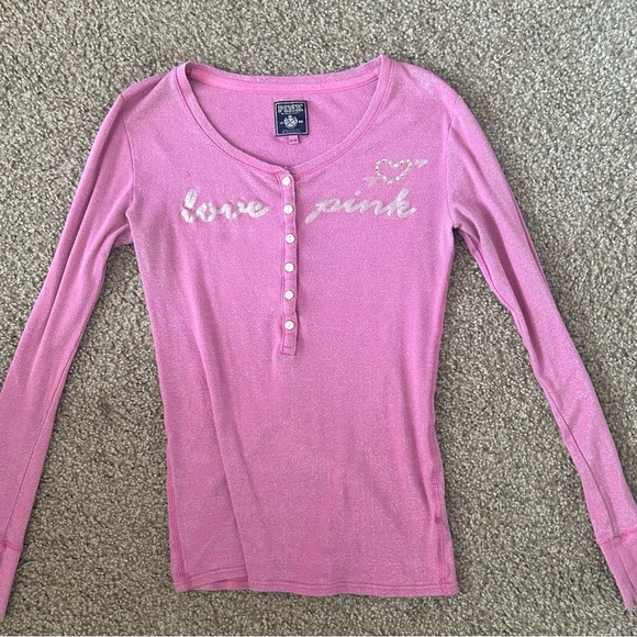 PINK Victoria's Secret Sparkle Knit Top - Picture 1 of 2